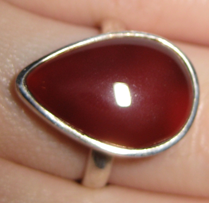 Reddish Brown Agate Ring size 7