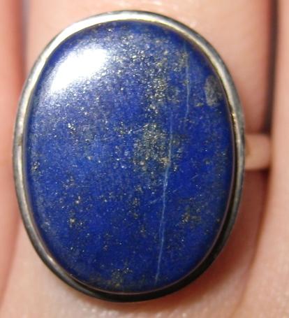 Oval Lapis Lazuli Ring size 6.5