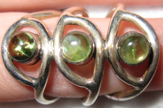 Large Open Setting Peridot Ring size 5.5
