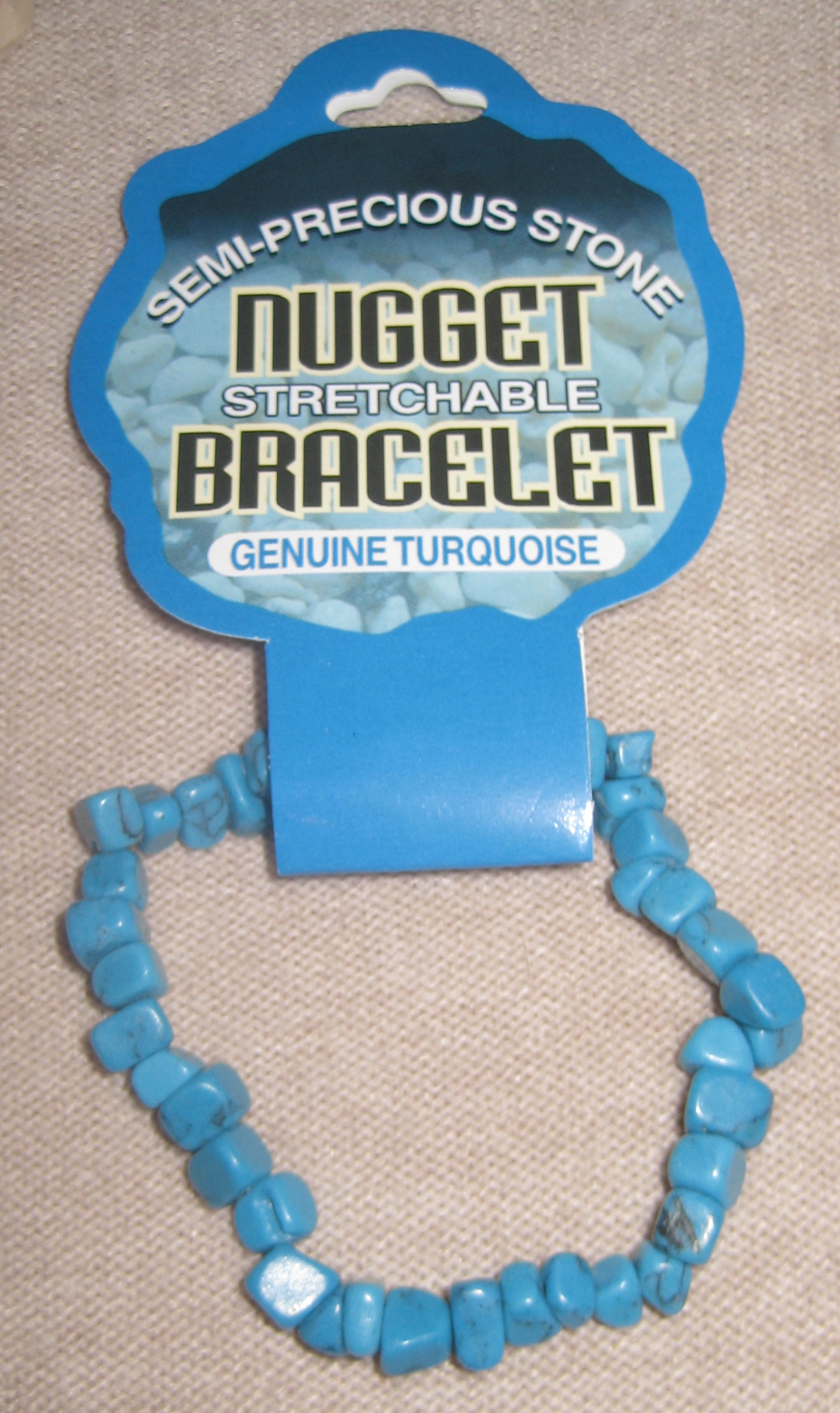 Genuine Turquoise Chips Elastic Bracelet